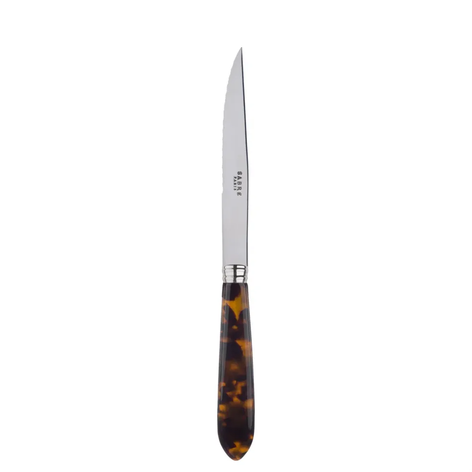 Faux Tortoise Steak Knife 9"