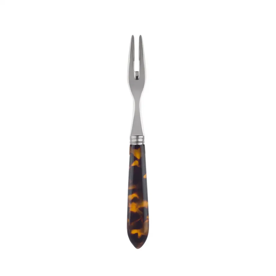 Faux Tortoise Cocktail Fork 5.75"