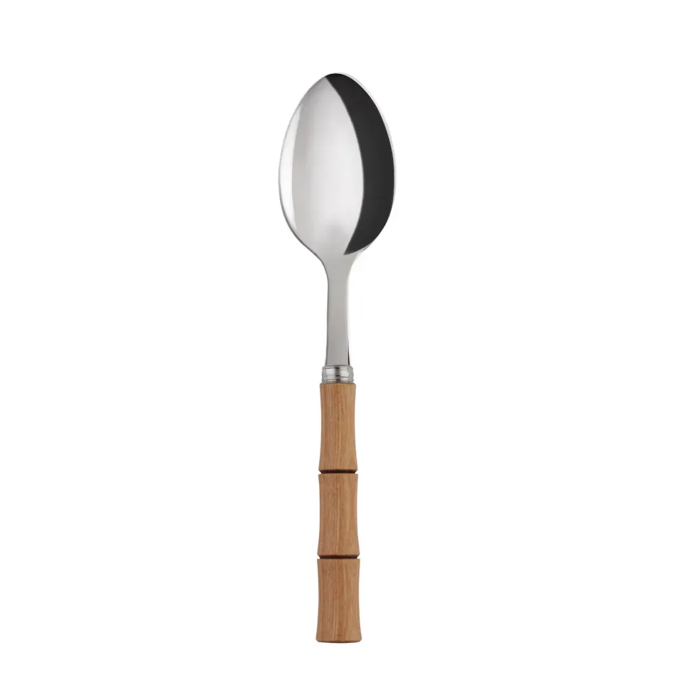 Bamboo Light Wood Dessert Spoon 7.5"