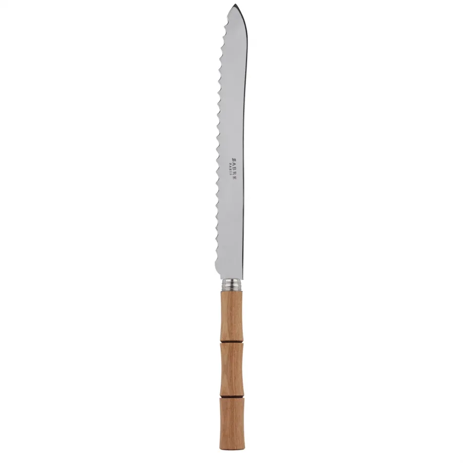 Bamboo Light Wood Bread Knife 11"