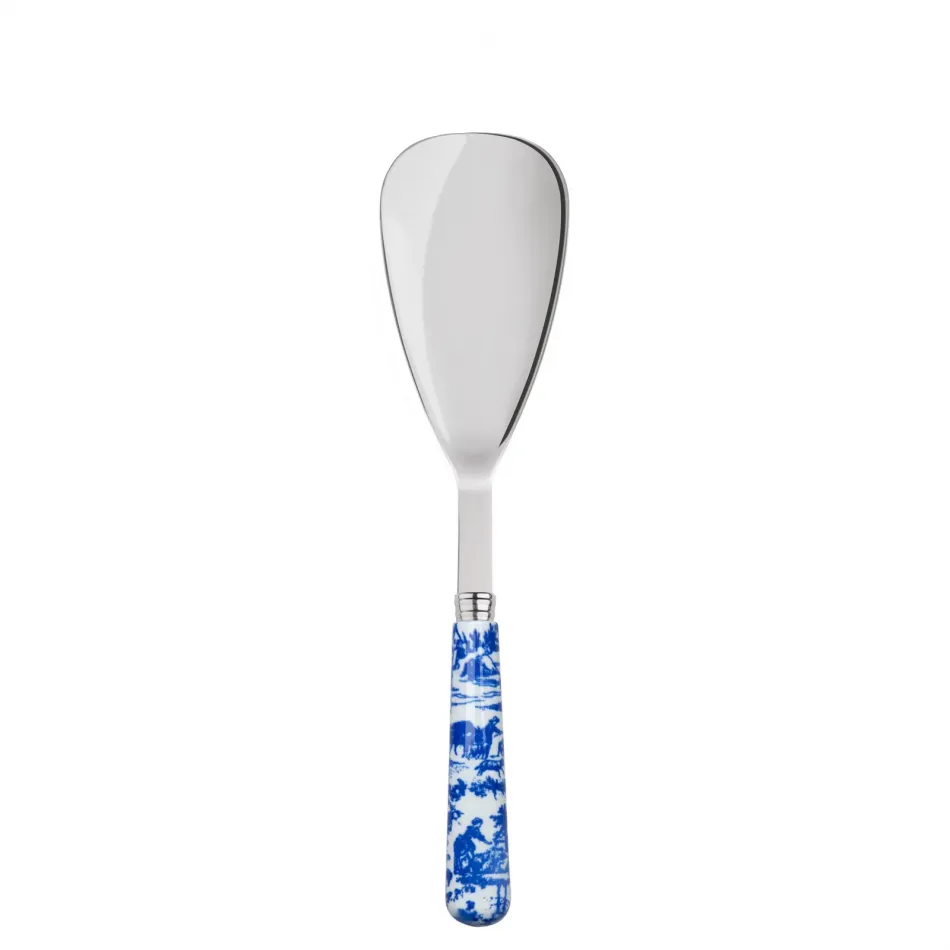 Toile De Jouy Blue Rice Serving Spoon 10"