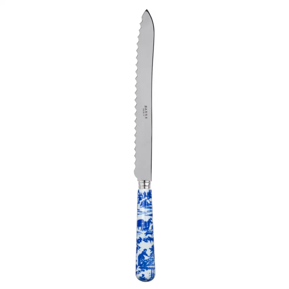 Toile De Jouy Blue Bread Knife 11"