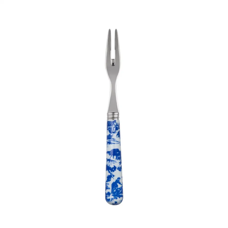 Toile De Jouy Blue Cocktail Fork 5.75"