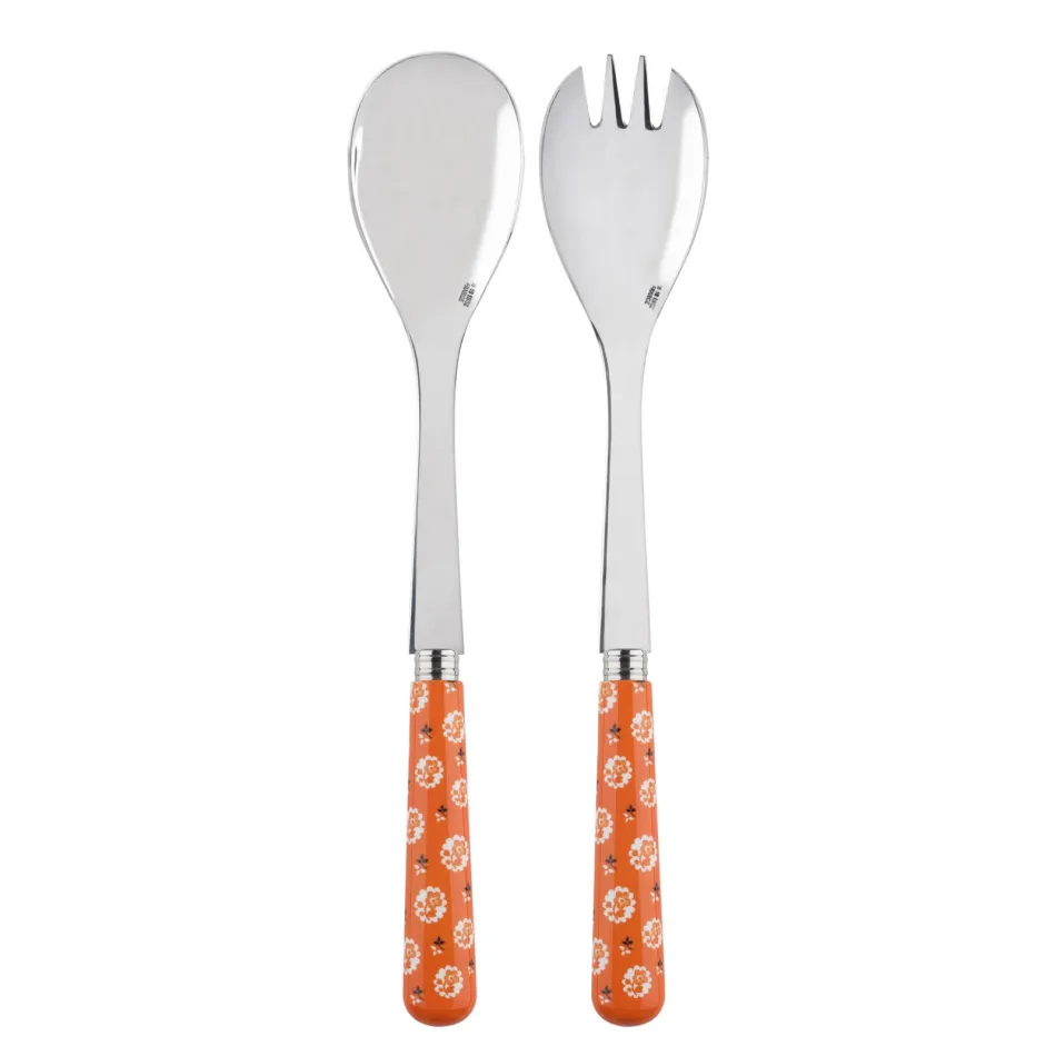 Provencal Orange 2-Pc Salad Serving Set 10.25" (Fork, Spoon)