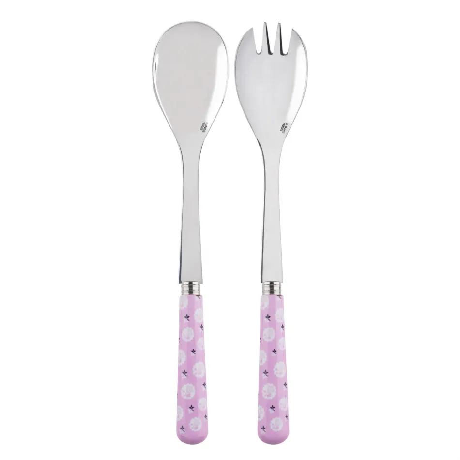 Provencal Pink 2-Pc Salad Serving Set 10.25" (Fork, Spoon)