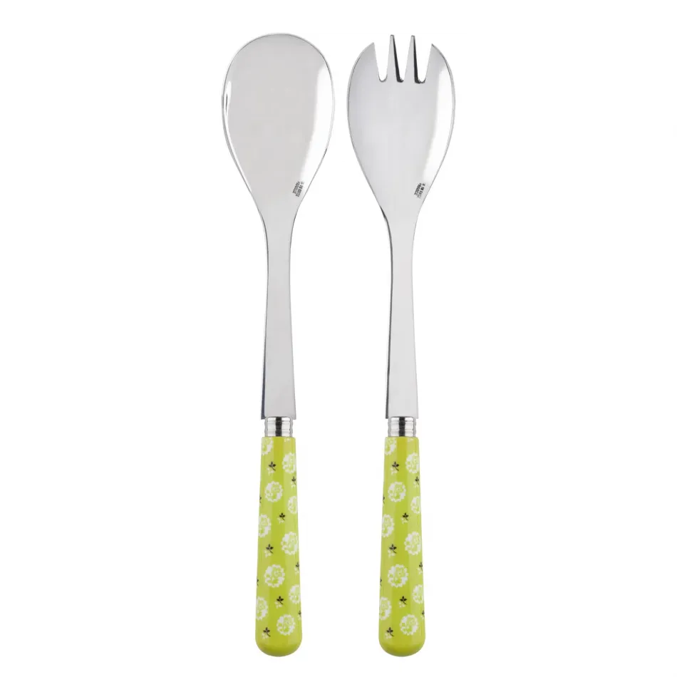 Provencal Light Green 2-Pc Salad Serving Set 10.25" (Fork, Spoon)