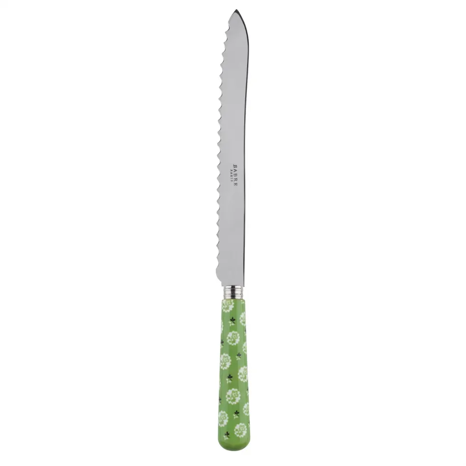 Provencal Garden Green Bread Knife 11"