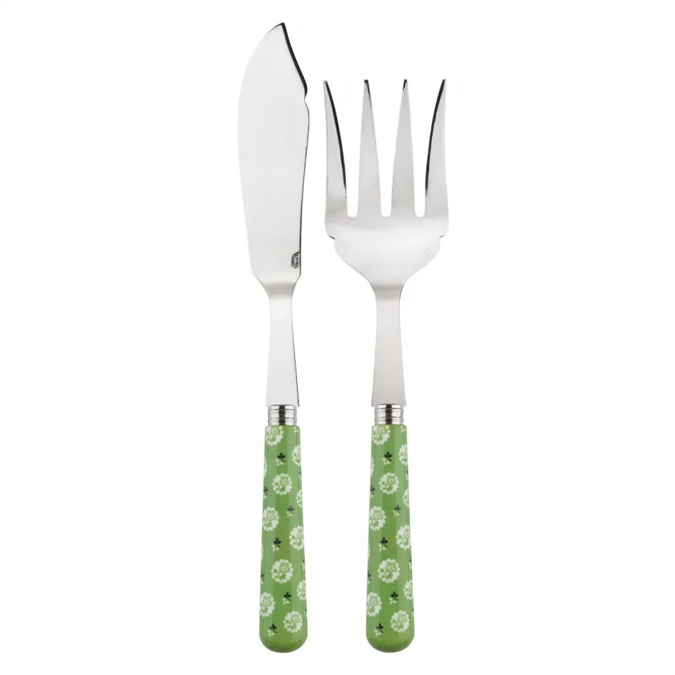 Provencal Garden Green 2-Pc Fish Serving Set 11" (Knife, Fork)