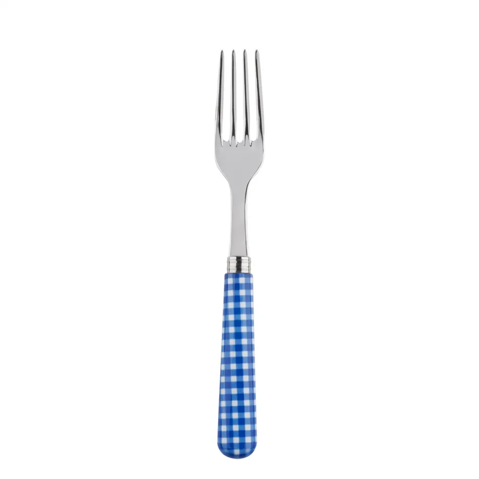 Gingham Lapis Blue Dinner Fork 8.5"