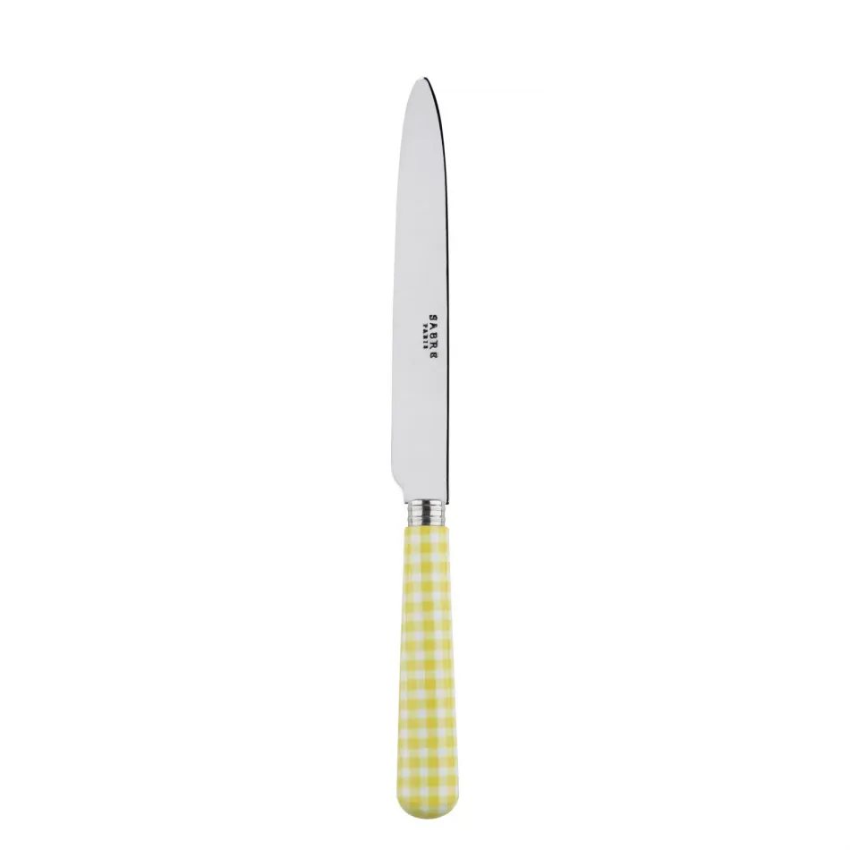 Gingham Yellow Dinner Knife 9.25"