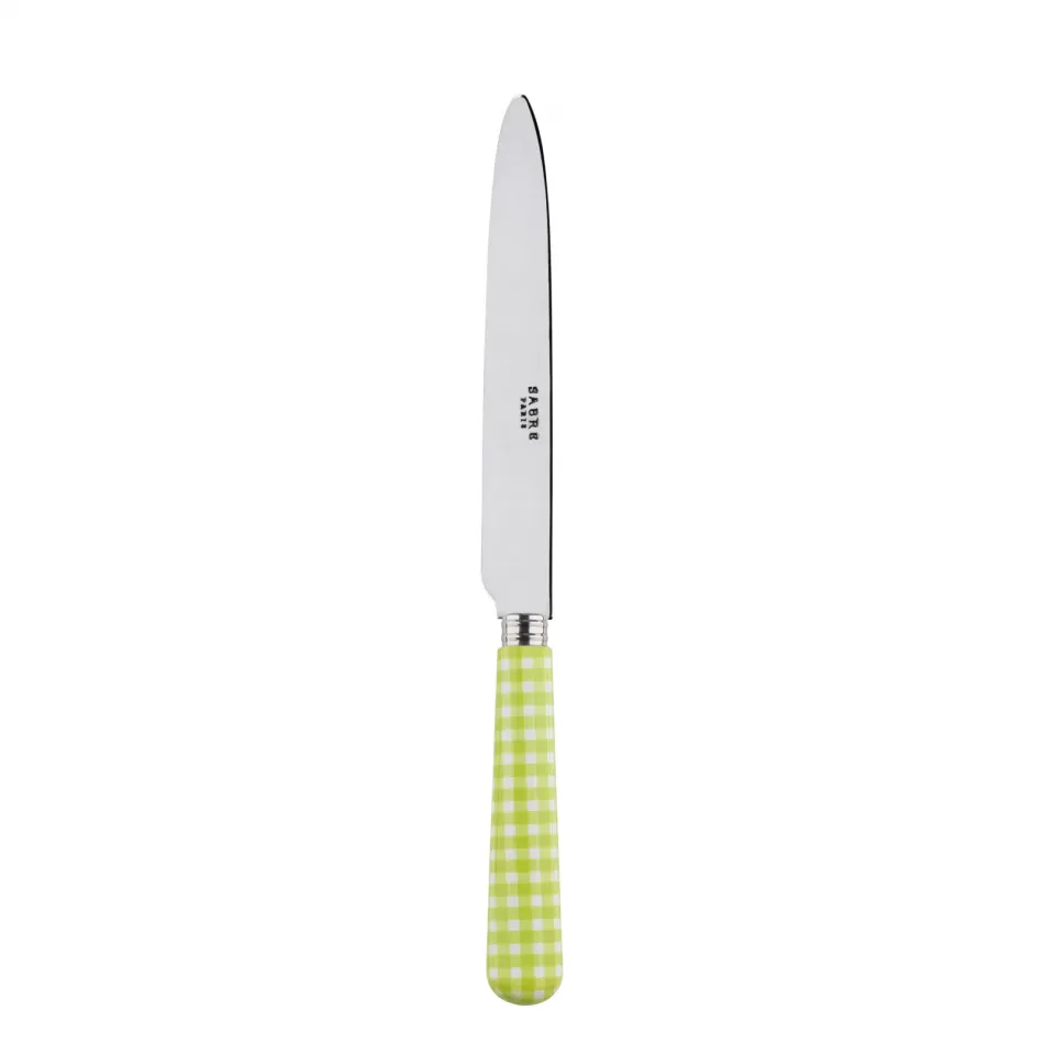 Gingham Lime Dinner Knife 9.25"