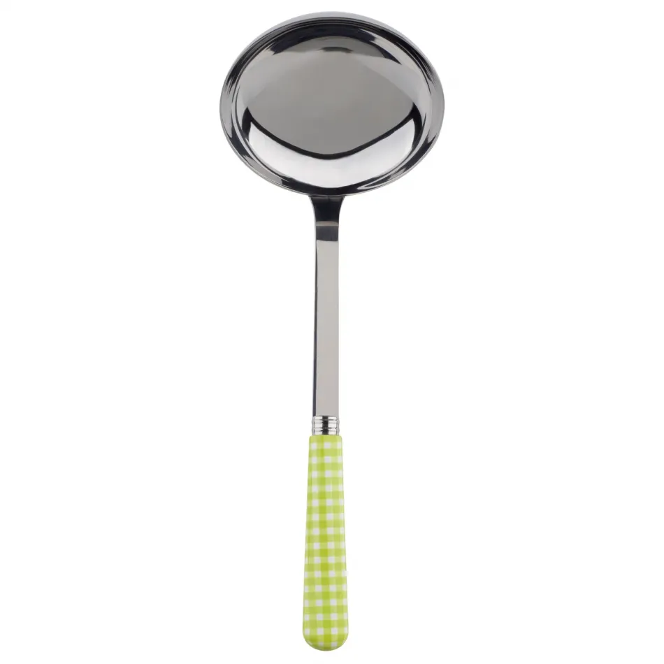 Gingham Lime Ladle 10.5"