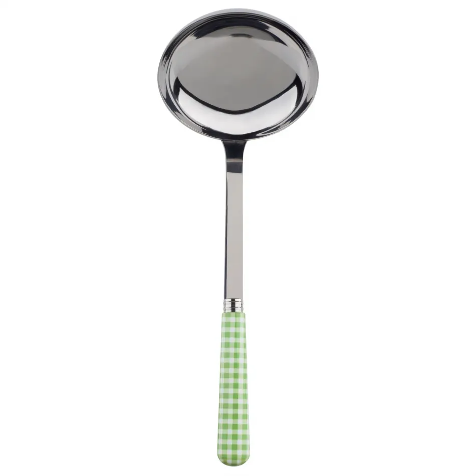 Gingham Garden Green Ladle 10.5"