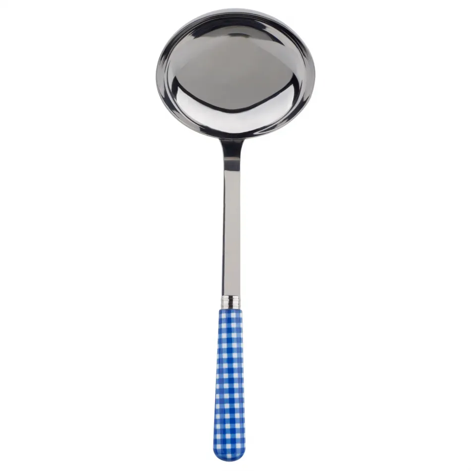 Gingham Lapis Blue Ladle 10.5"