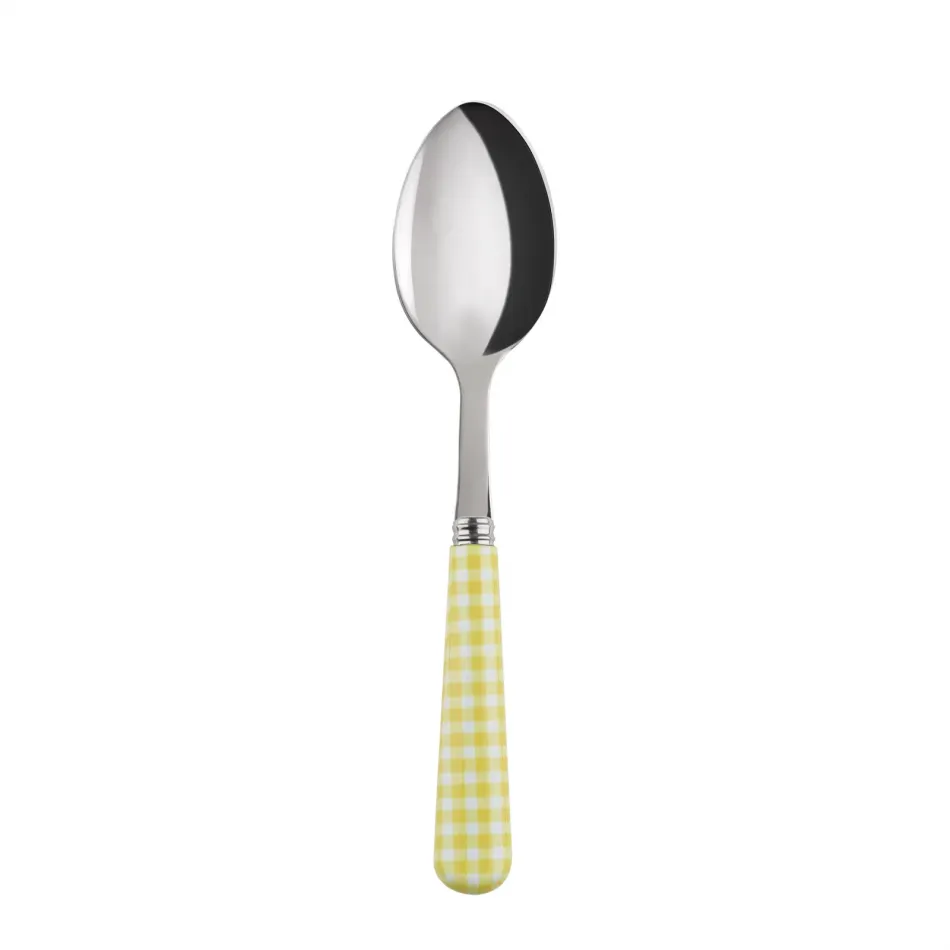 Gingham Yellow Dessert Spoon 7.5"