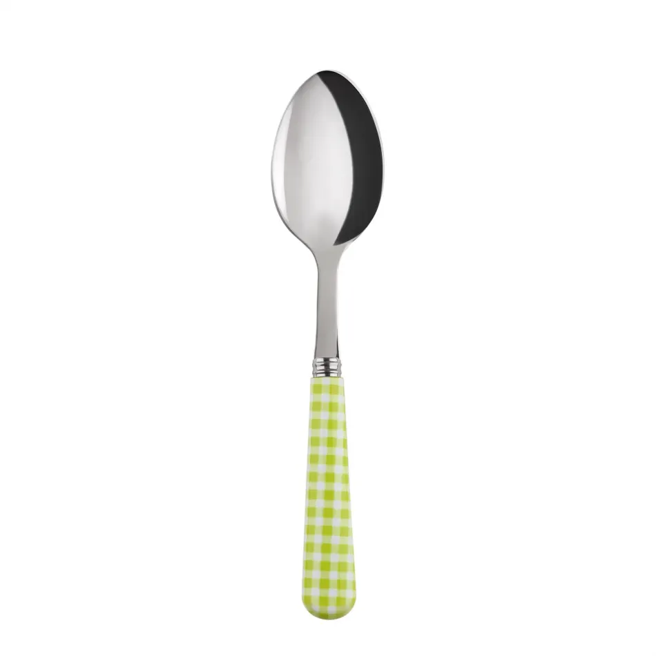 Gingham Lime Dessert Spoon 7.5"