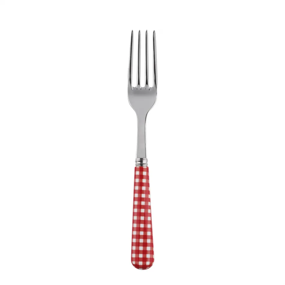 Gingham Red Salad Fork 7.5"