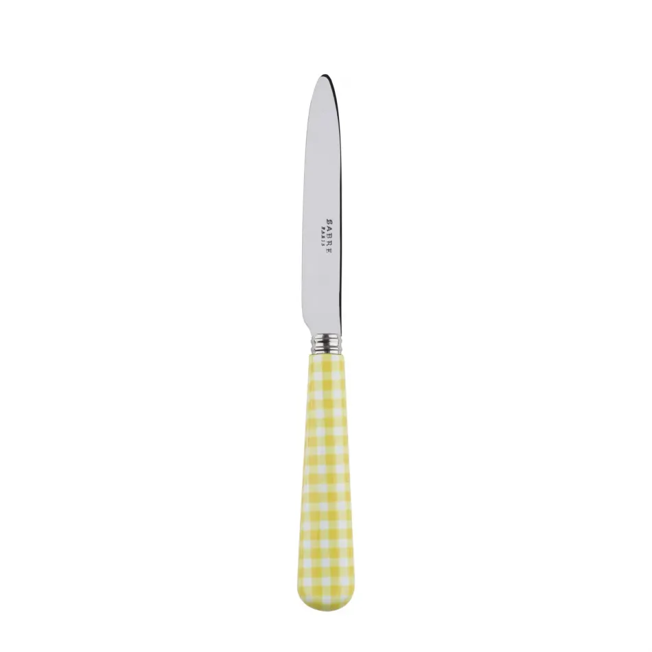 Gingham Yellow Dessert Knife 8"