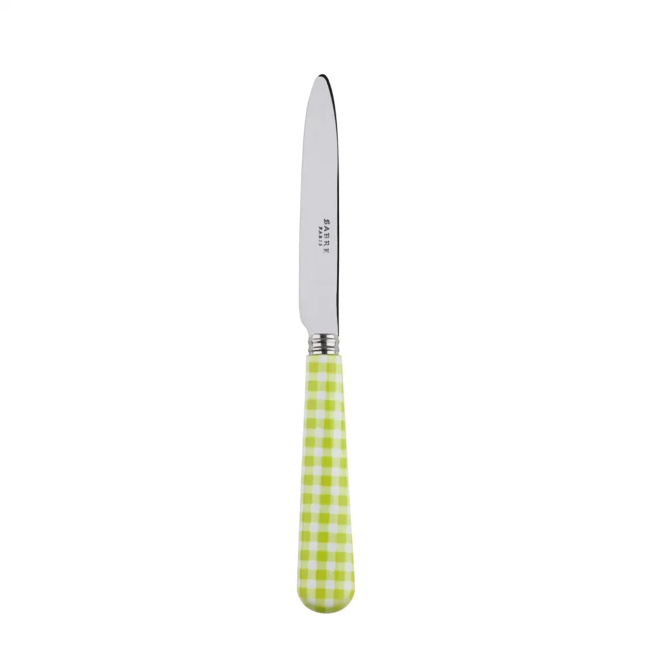 Gingham Lime Dessert Knife 8"