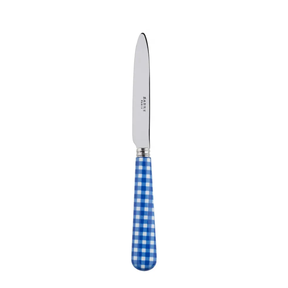 Gingham Lapis Blue Dessert Knife 8"