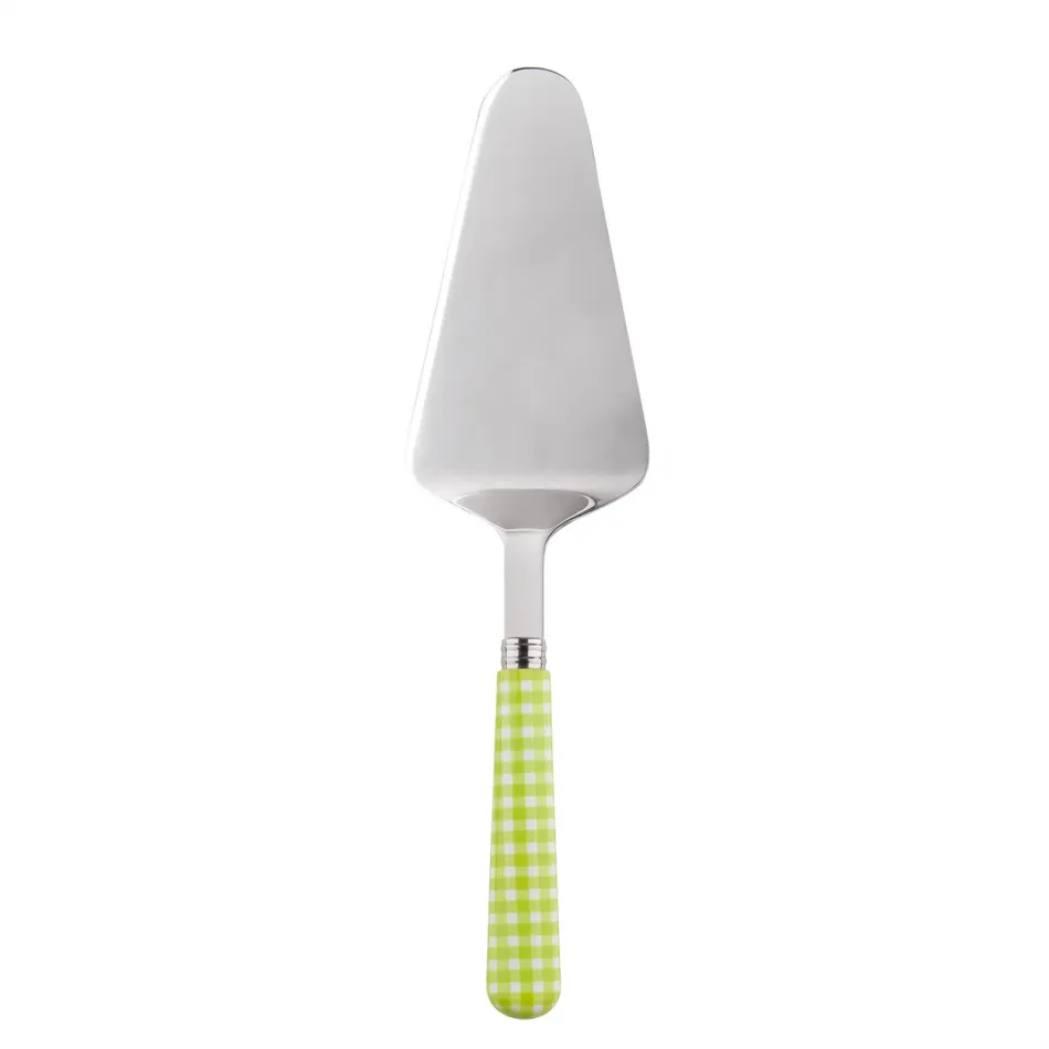 Gingham Lime Tart Slicer 10"