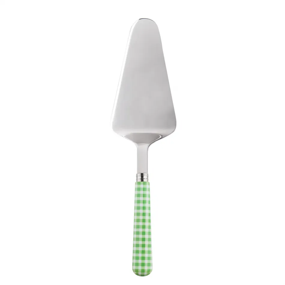 Gingham Garden Green Tart Slicer 10"