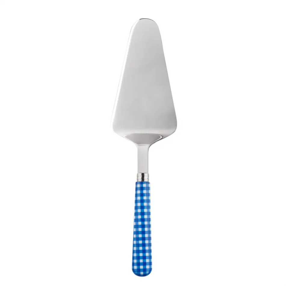 Gingham Lapis Blue Tart Slicer 10"