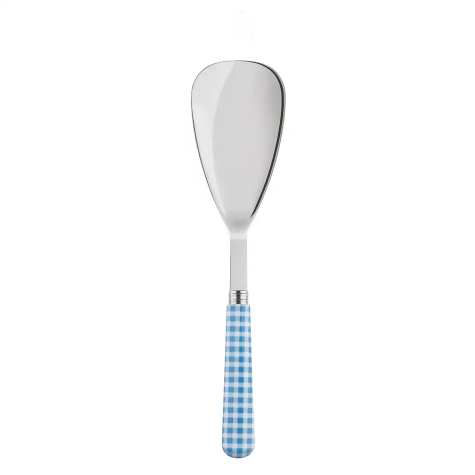 Gingham Light Blue Rice Serving Spoon 10"