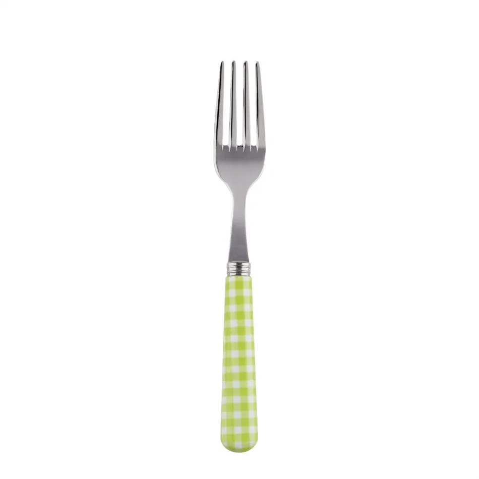 Gingham Lime Cake Fork 6.5"