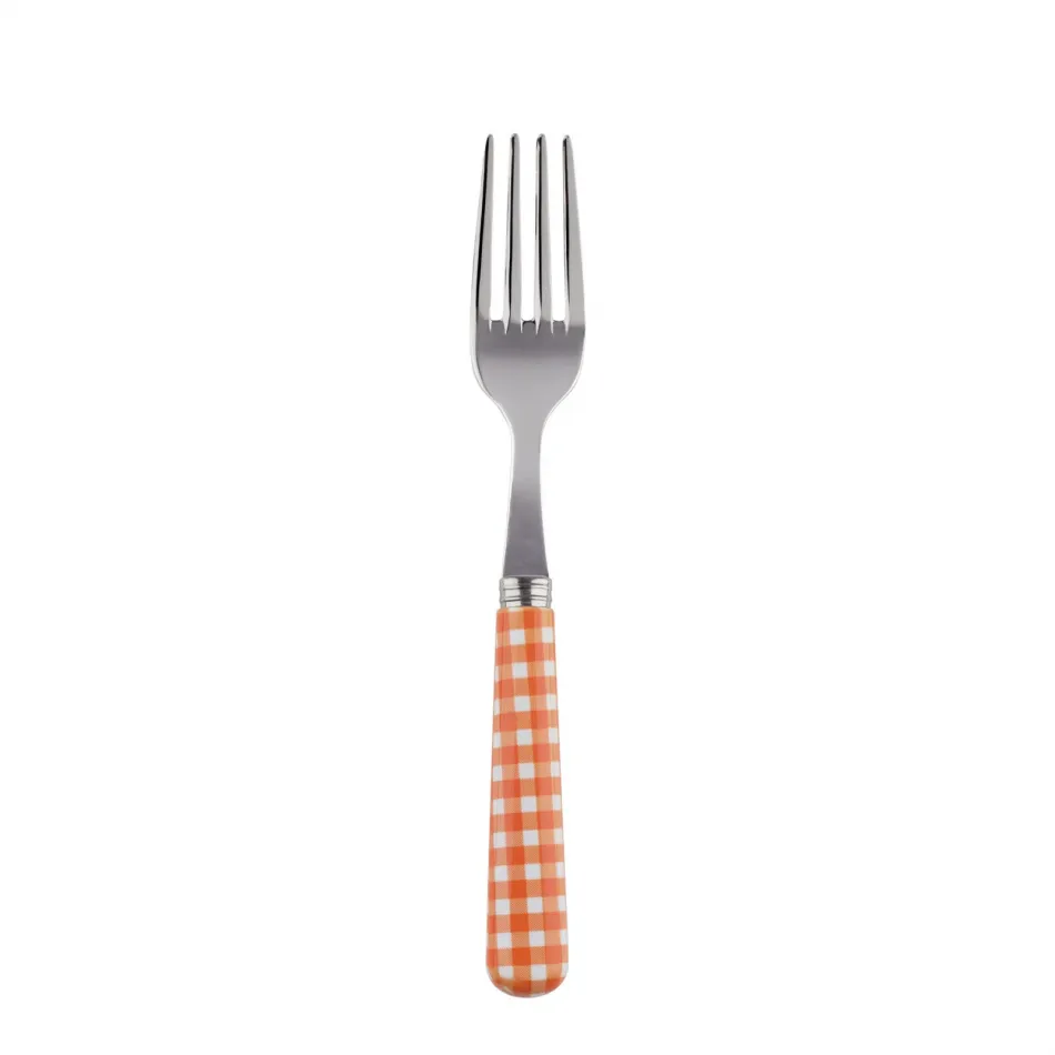 Gingham Orange Cake Fork 6.5"