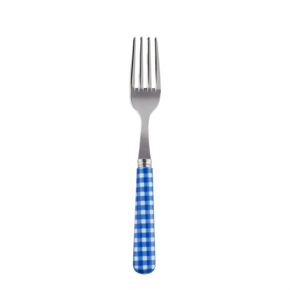 Gingham Lapis Blue Cake Fork 6.5"