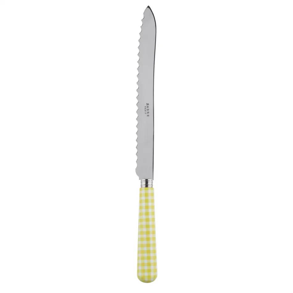 Gingham Yellow Bread Knife 11"