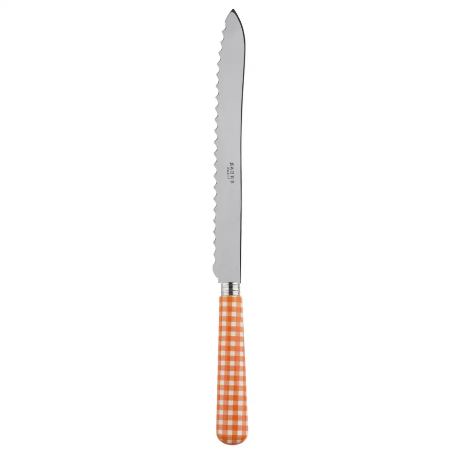 Gingham Orange Bread Knife 11"