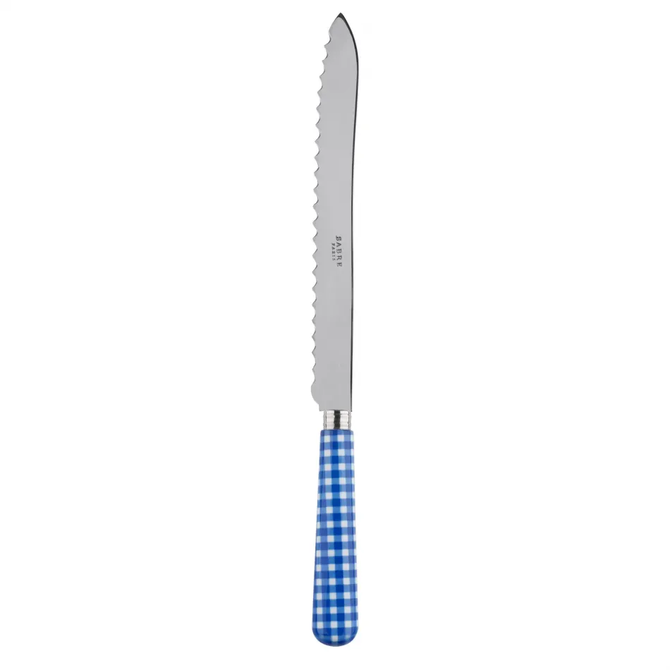 Gingham Lapis Blue Bread Knife 11"