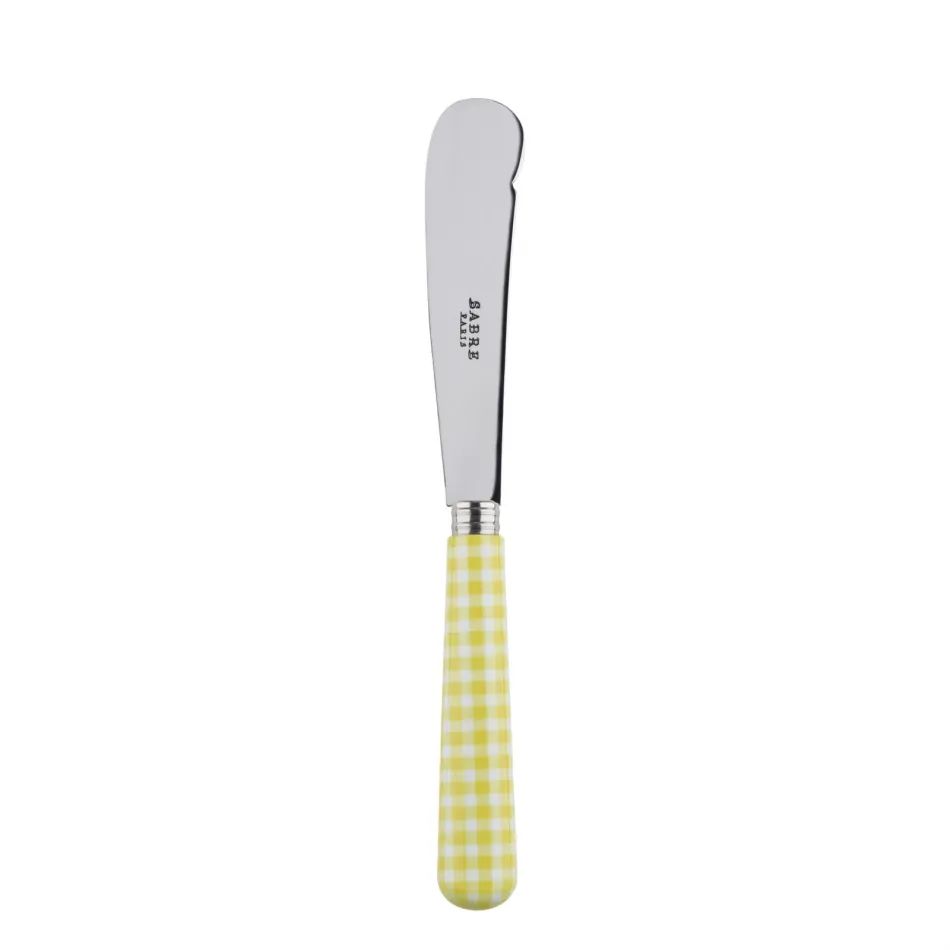 Gingham Yellow Butter Knife 7.75"