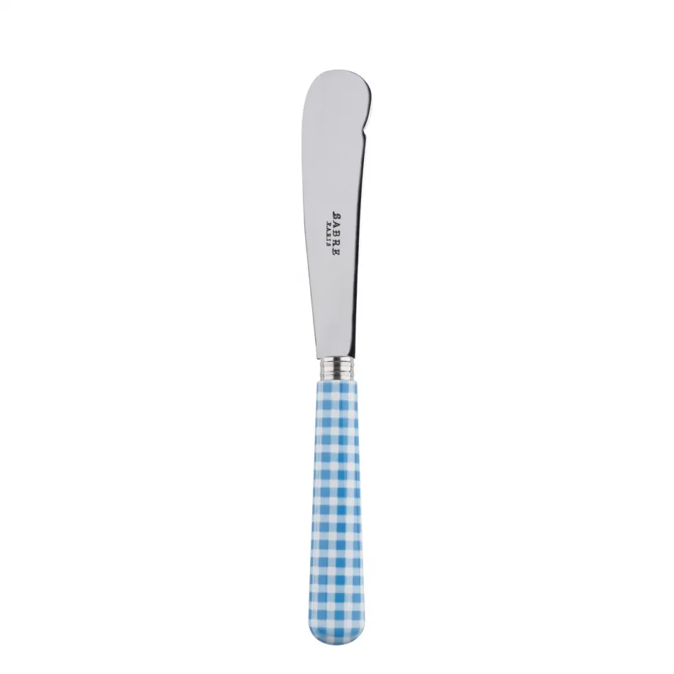 Gingham Light Blue Butter Knife 7.75"