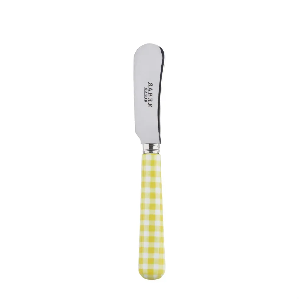 Gingham Yellow Butter Spreader 5.5"