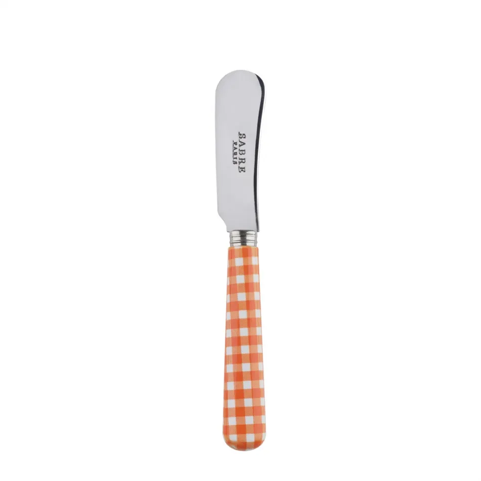 Gingham Orange Butter Spreader 5.5"