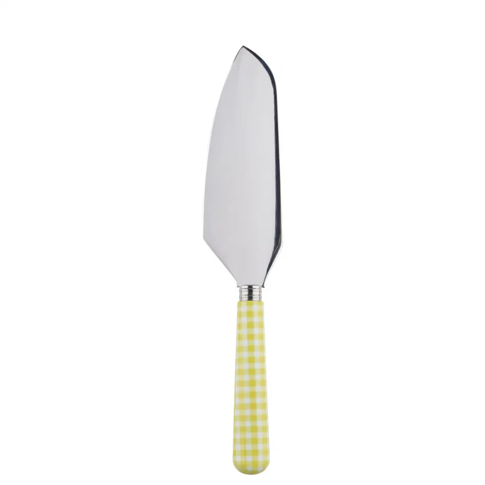 Gingham Yellow Pie Server 10"