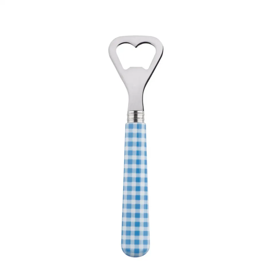 Gingham Light Blue Bottle Opener 6.25"