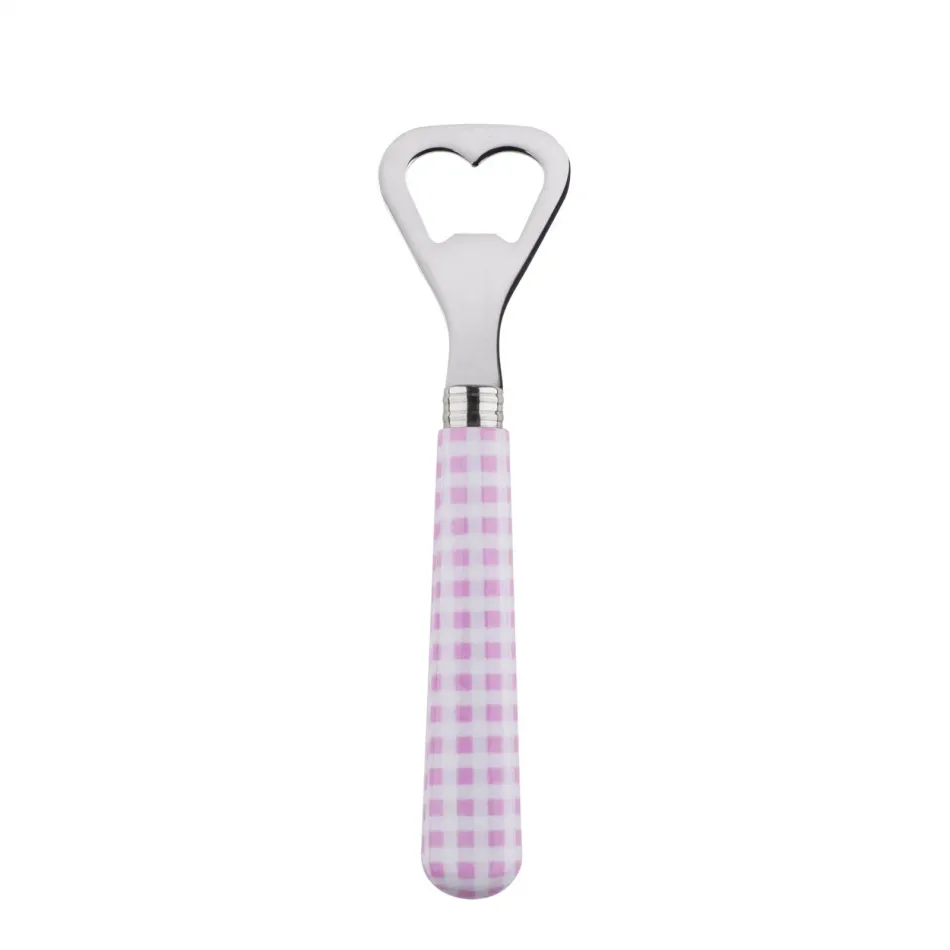 Gingham Pink Bottle Opener 6.25"