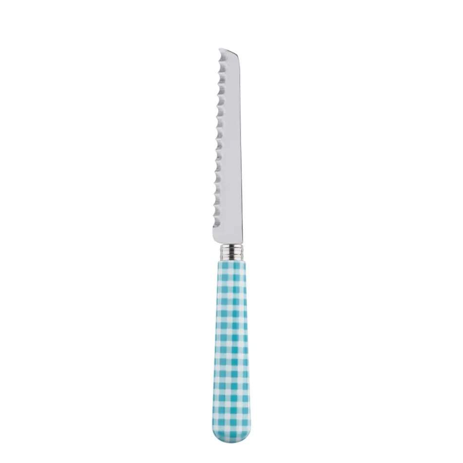 Gingham Turquoise Tomato Knife 8.5"