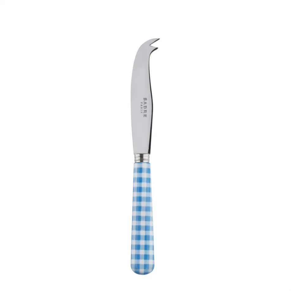 Gingham Light Blue Small Cheese Knife 6.75"