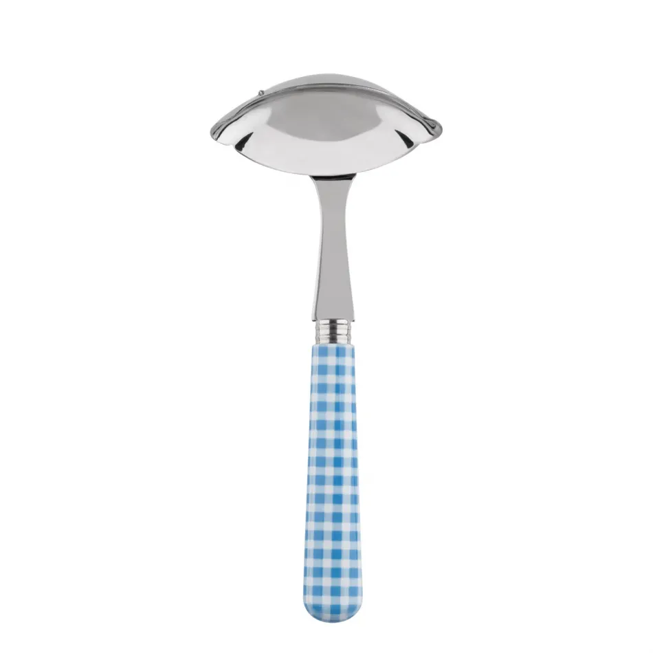 Gingham Light Blue Gravy Ladle 7.5"