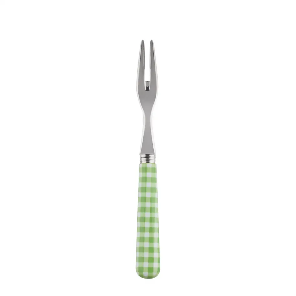 Gingham Garden Green Cocktail Fork 5.75"