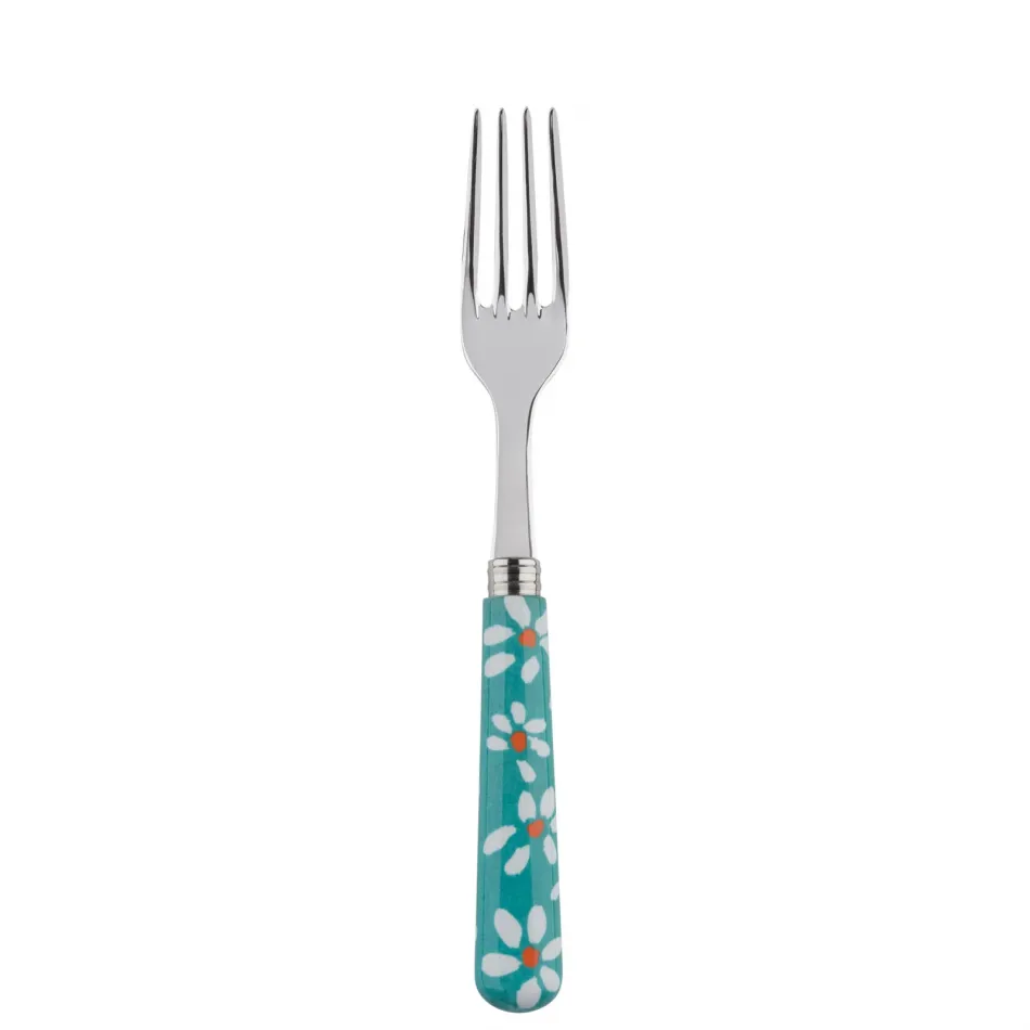 Daisy Turquoise Dinner Fork 8.5"