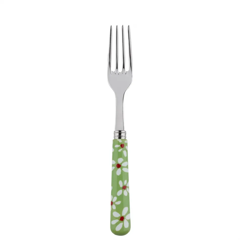 Daisy Garden Green Dinner Fork 8.5"