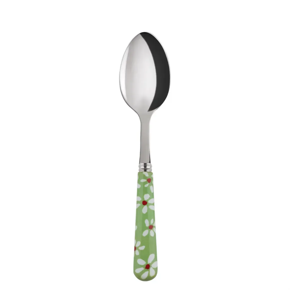 Daisy Garden Green Dessert Spoon 7.5"