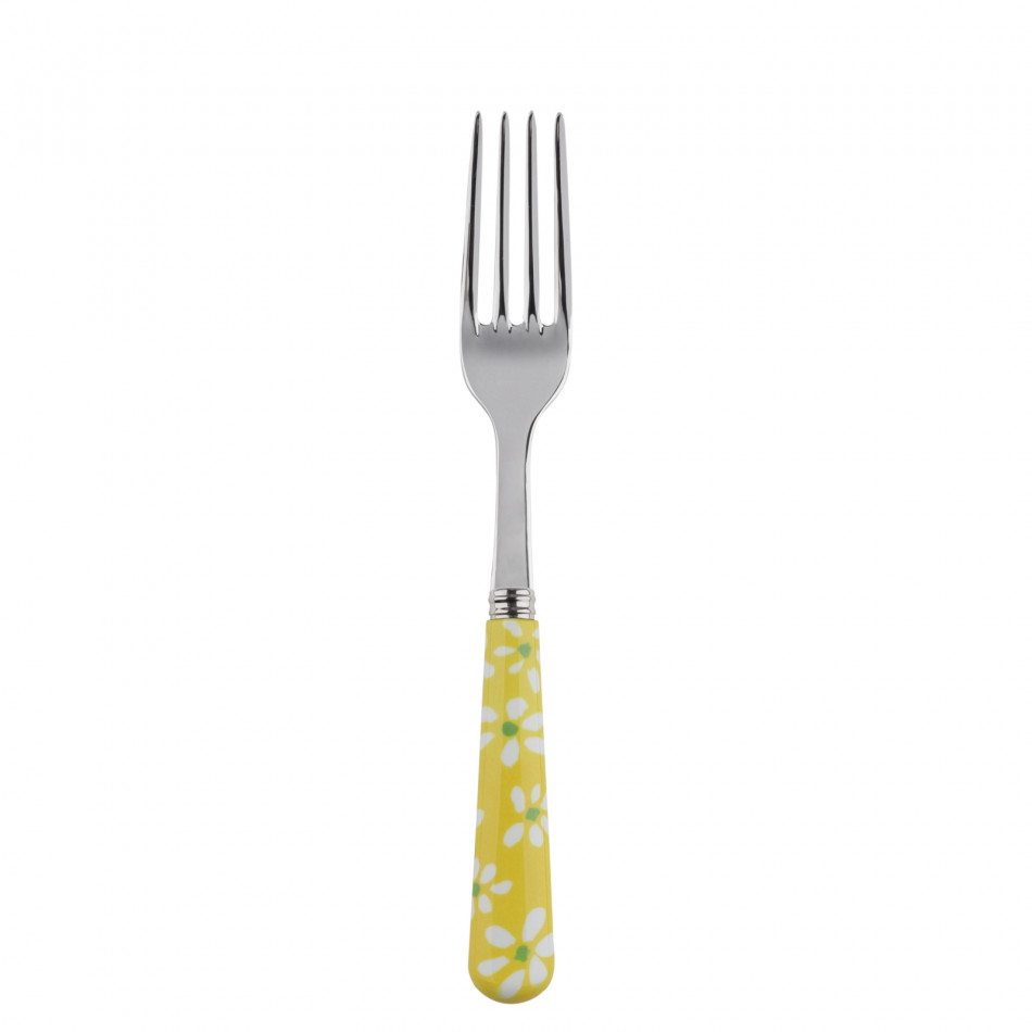 Daisy Yellow Salad Fork 7.5"