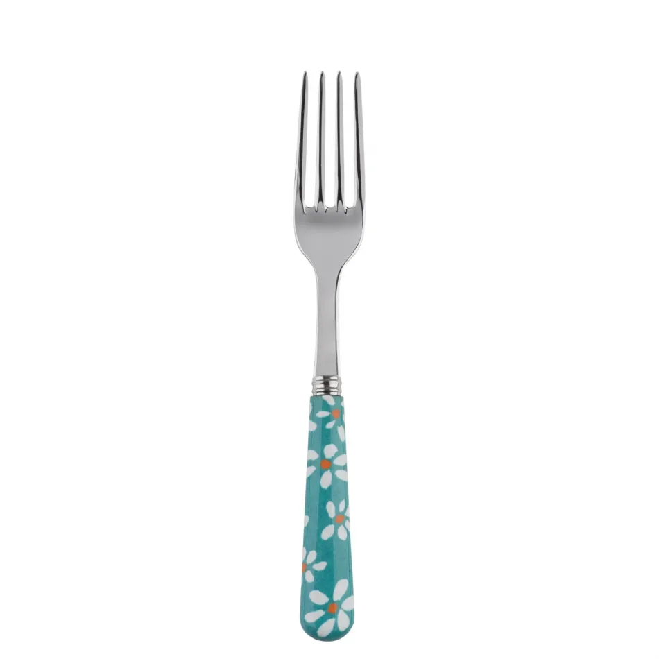 Daisy Turquoise Salad Fork 7.5"